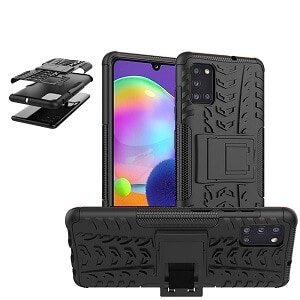 Samsung Galaxy A31 Rugged Case Shockproof Heavy Duty Protective Cover (Black) Samsung Galaxy A31 Rugged Case Shockproof Heavy Duty Protective Cover (Black)